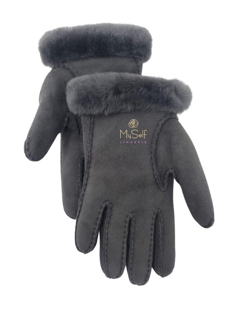 UGG 20931 Metal Sheepskin Embroidered Gloves myselflingerie.com