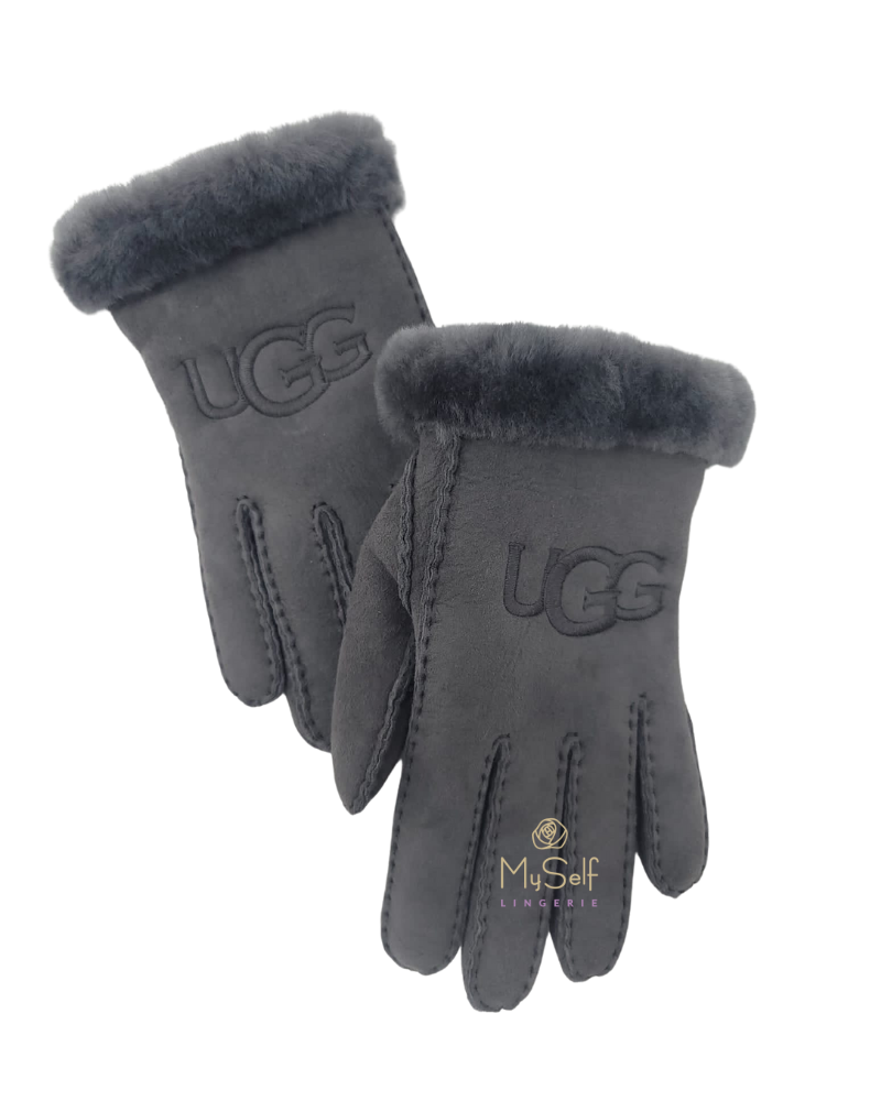 UGG 20931 Metal Sheepskin Embroidered Gloves myselflingerie.com