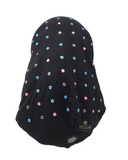 C. Bird CB41 Light Colors Rim Studs Black Cotton Beanie Snood myselflingerie.com