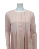 Iora Lingerie 21403C Rose Tucks Design Cotton Button Down Modal Nightgown myselflingerie.com