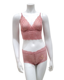 Oh! Zuza Two Tone Antique Rose Bralette & Shorts Set myselflingerie.com