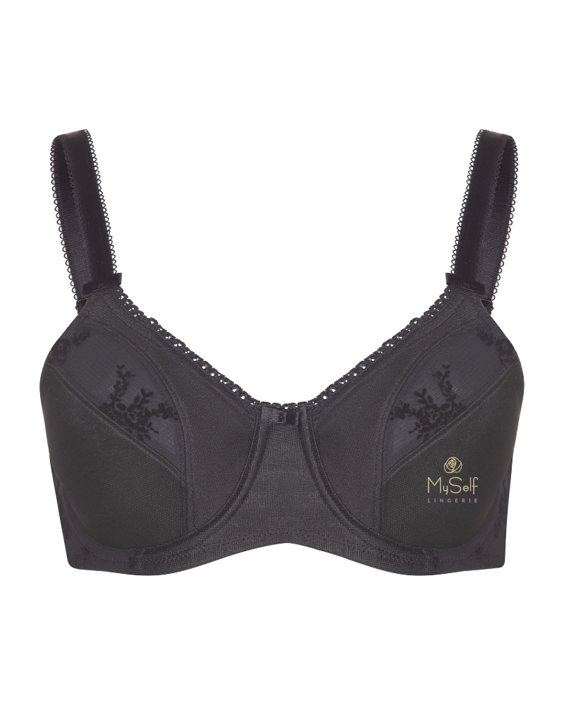 Gemsli BR100 Floral Imprint 3 Part Cup Underwire Bra myselflingerie.com