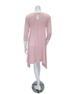 Oh! Zuza OZ246 Dusty Pink Flared Modal Nightshirt with White Lace Neckline myselfingerie.com