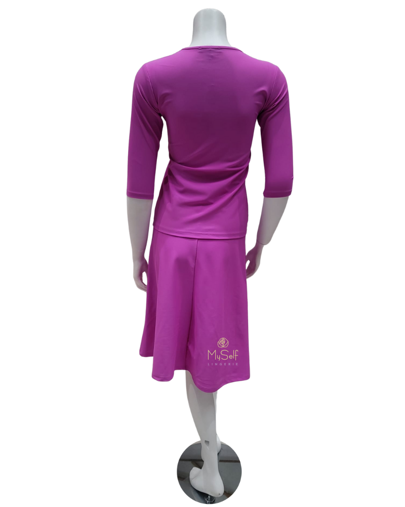 Jackie O'Loungewear 2PC-JR-SWM-VLT Violet Junior Swim Top & Skirt Set myselflingerie.com