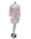 Rya Collection 195 + 394 Pink Petal Heavenly Chemise & Feathers Satin Kimono Wrap myselflingerie.com
