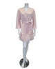 Rya Collection 195 + 394 Pink Petal Heavenly Chemise & Feathers Satin Kimono Wrap myselflingerie.com