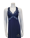Fleur't Twilight Lace T-Back Modal Long Gown myselflingerie.com