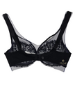 Simone Perele 12B319 Black Saga Sheer Plunge Underwire Bra myselflingerie.com