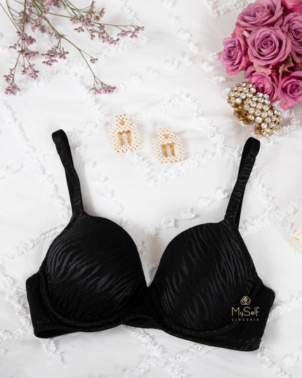 You 100-810 Black Tuval Molded Underwire Bra myselflingerie.com