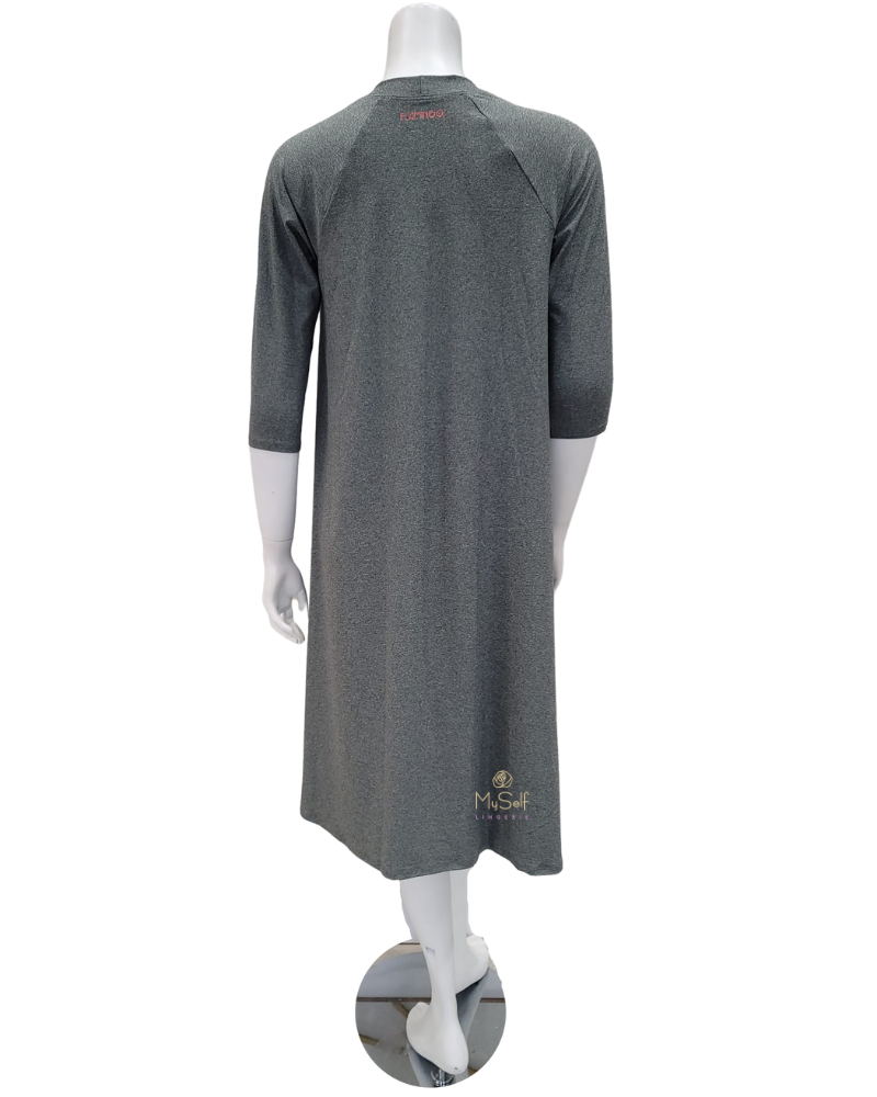 Flamingo WWSD-HG Heather Grey Swing Swim Dress Regular Length myselflingerie.com