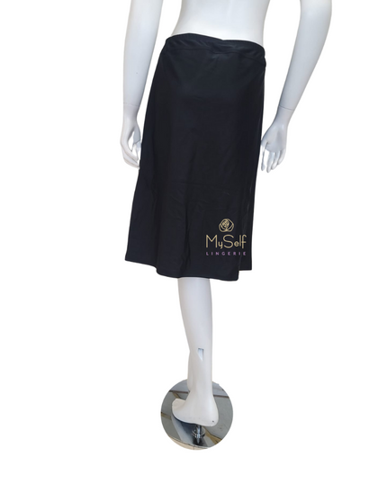 Seashells S6407 Black Swim Skirt with Attached Leggings myselflingerie.com