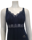 Cosabella ALLSW2722 Navy Allure Curvy Modal Chemise myselflingerie.com