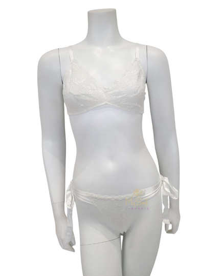 Cosabella NEVER1320 + 0372 Moon Ivory Tie Me Up Bralette Set myselflingerie.com