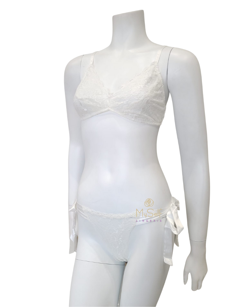 Cosabella NEVER1320 + 0372 Moon Ivory Tie Me Up Bralette Set myselflingerie.com