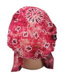 HB165RD Red Tie Dye Printed Pre-Tied Bandanna