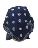 Cherie HB166NVY Navy Printed Pre-Tied Bandanna  myselflingerie.com