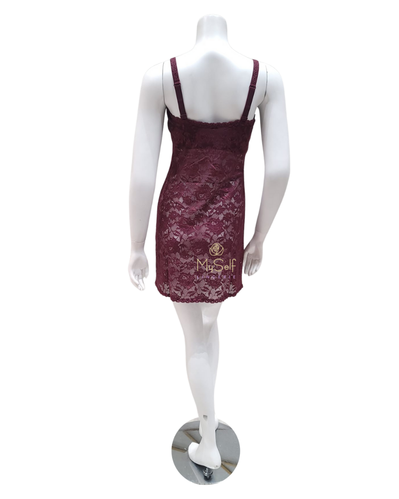 Cosabella NEVER2703 Vino Foxie Curvy Chemise Myselflingerie.com