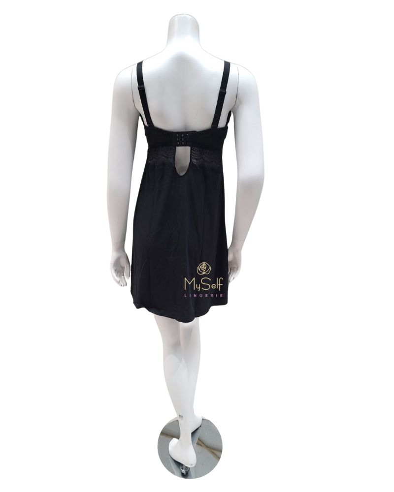 Cosabella CEYSW2602 Black Ceylon Curvy Modal Chemise myselflingerie.com
