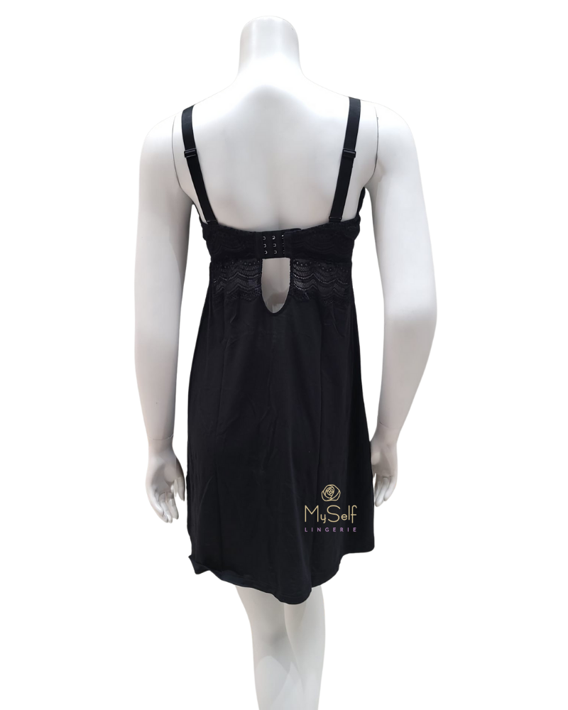 Cosabella CEYSW2602 Black Ceylon Curvy Modal Chemise myselflingerie.com