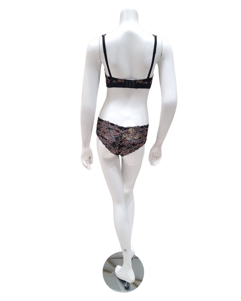 Cosabella SAVON1302 + 0723 Savona Black/Mandorla Bralette Set  myselflingerie.com
