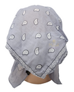 Cherie HB166GRY Grey Printed Pre-Tied Bandanna myselflingerie.com