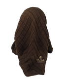 Cherie SP142BR Smocking Brown Pre-Tied Open Back Bandanna Myselflingerie.com