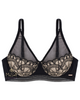 Dorina D001103 Black/Nude Embroidered Demi Underwire Bra  myselflingerie.com