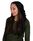 Tie Ur Knot Black Suede Pre-Tied Bandanna with Full Non Slip Grip myselflingerie.com