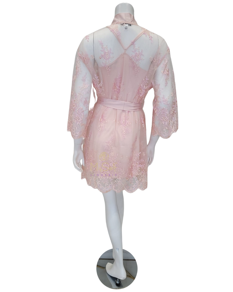 Rya Collection 197X Petal Pink Darling Lace Cover Up Plus Sizes myselflingerie.com