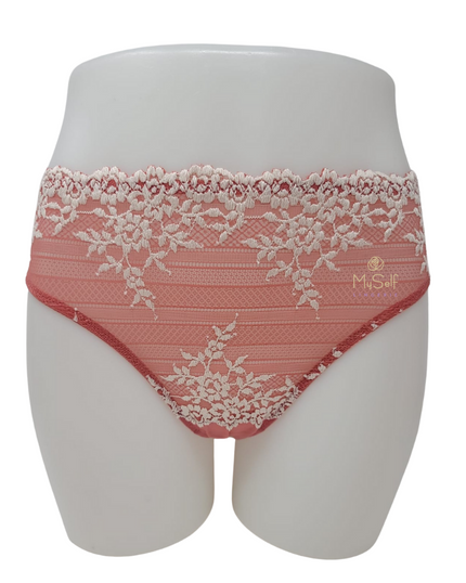 Wacoal Faded Rose/White Sand Embrace Lace Hi Cut Brief