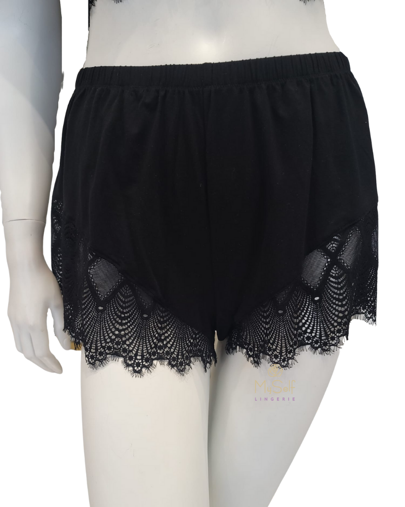 Cosabella ALLSW9751 Allure Black Cami & Boxer Set myselflingerie.com