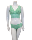 Cosabella NEVER1386 + 07ZL Ghana Green Lace Bralette & Short Set myselflingerie.com