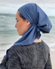 Scarf Bar SB Ocean Blue Dri Fit Pre-Tied Bandanna with Velvet Non Slip Grip myselflingerie.com