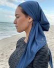Scarf Bar SB Ocean Blue Dri Fit Pre-Tied Bandanna with Velvet Non Slip Grip myselflingerie.com