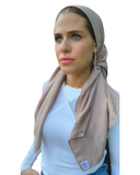 Scarf Bar SB FW2021 Taupe Premium Solid Square Scarf myselflingerie.com