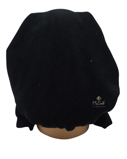 Triple Up BUL600 Black Unlined Terry Pre-Tied Bandanna myselflingerie.com