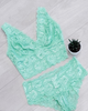Cosabella Ghana Green Lace Bralette & Short Set