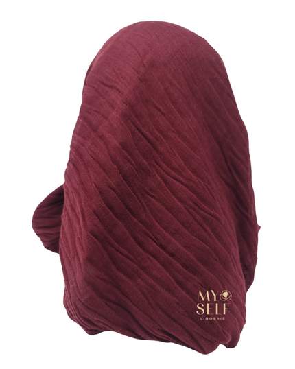 Cherie SP219BR Textured Brick Red Pre-Tied Open Back Bandanna myselflingerie.com