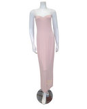 Oh! Zuza 3806 + 3807 Dusty Pink Lace Open Back Gown & Robe Set myselflingerie.com