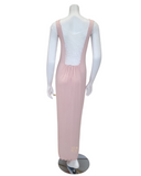 Oh! Zuza 3806 + 3807 Dusty Pink Lace Open Back Gown & Robe Set myselflingerie.com