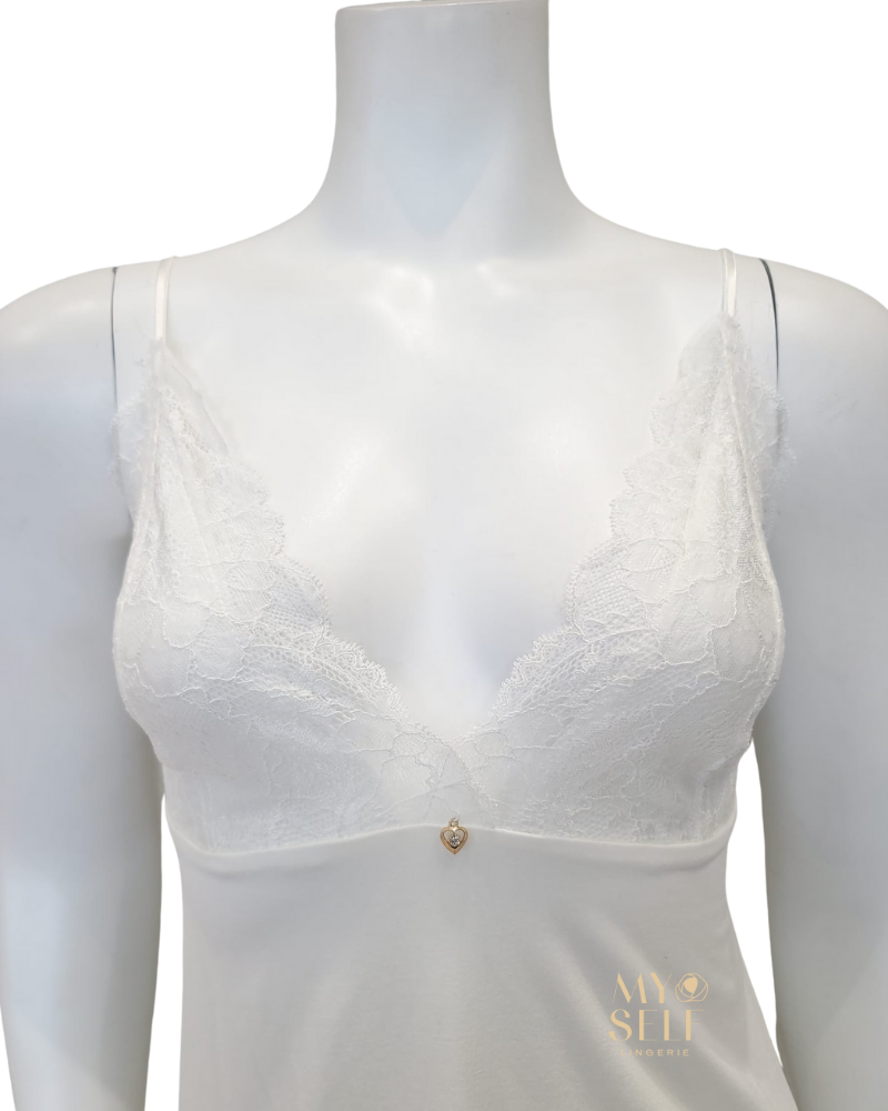 Oh! Zuza 3810 + 3811 Bridal Dreams Ivory Chemise & Robe Set myselflingerie.com