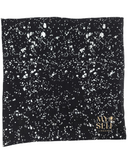 Cherie Black/Silver Metallic Splatter Print Square