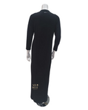 Ellwi 509-BK Black Kimono Style Pull On Cotton Nightgown myselflingerie.com