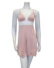 Oh! Zuza 3819 + 3820 Dusty Pink Floral Fantasy Chemise & Robe Set myselflingerie.com