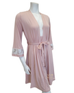 Oh! Zuza 3819 + 3820 Dusty Pink Floral Fantasy Chemise & Robe Set myselflingerie.com