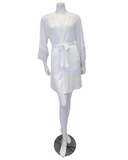 Oh! Zuza 3809 + 3810 Ivory Lace Modal Cami Shorts Set & Long Robe Set myselflingerie.com