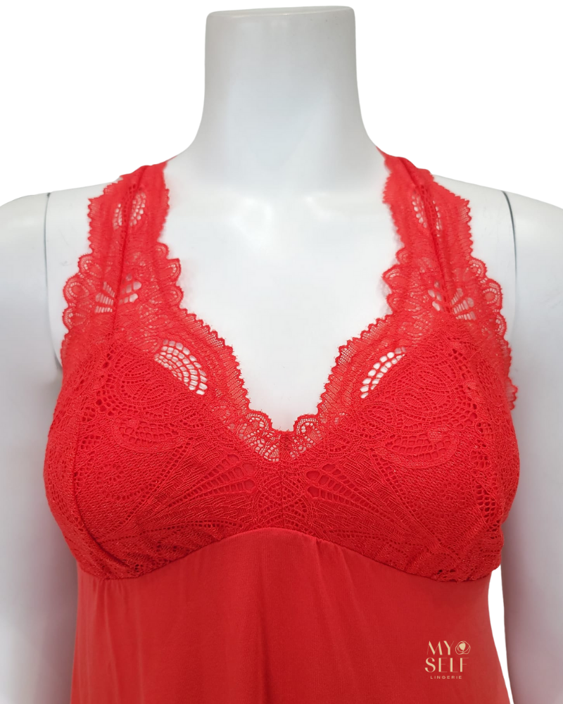 Fleur't 630 Goji Lace T-Back Short Modal Chemise myselflingerie.com