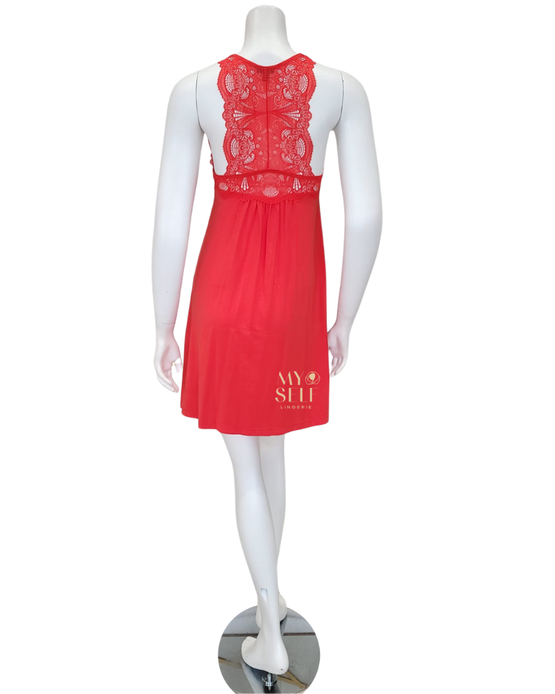 Fleur't 630 Goji Lace T-Back Short Modal Chemise myselflingerie.com