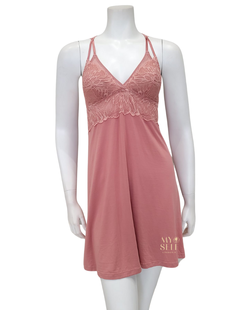 Fleur't 6029 Rosette Bride to Be Triangle Modal Chemise myselflingerie.com
