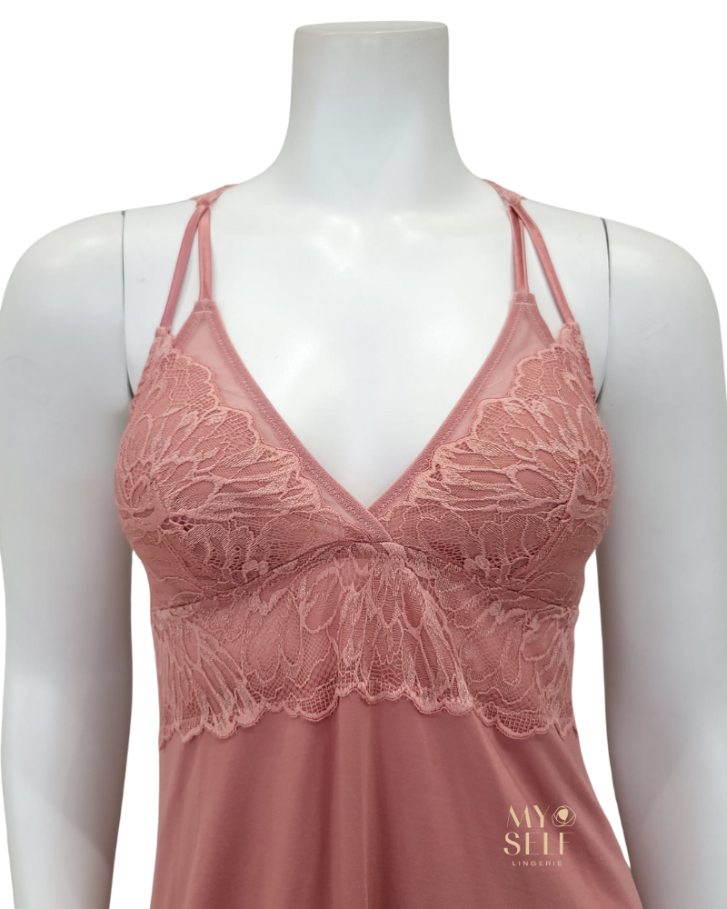 Fleur't 6029 Rosette Bride to Be Triangle Modal Chemise myselflingerie.com